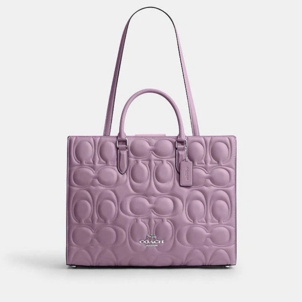 NWT Coach Maggie Large Tote Bag In Signature Leather CY672🦋